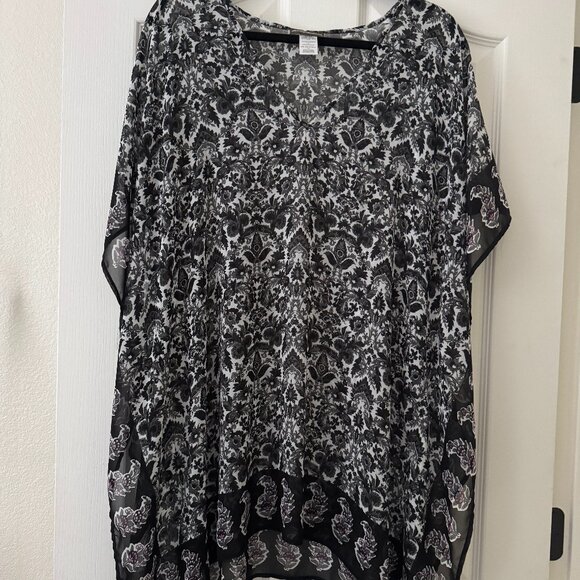 Tommy Bahama Vintage Paisley w/Border Swim Bathing Suit Cover Up L Tunic - Picture 1 of 6